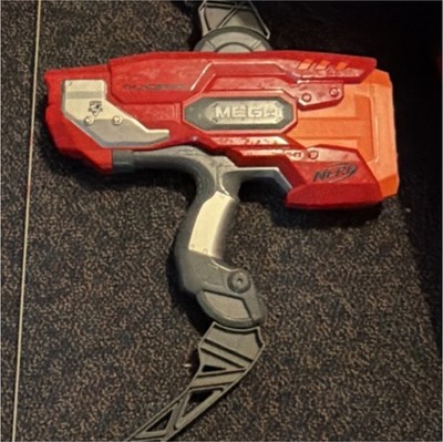 NERF Mega Thunderbow Red Gray Dart Bow Toy 8-11 Years Age Level Recommended 8+