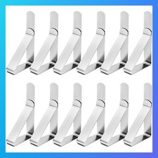 12 Pack Tablecloth Clips Picnic Table Cloth Stainless Steel