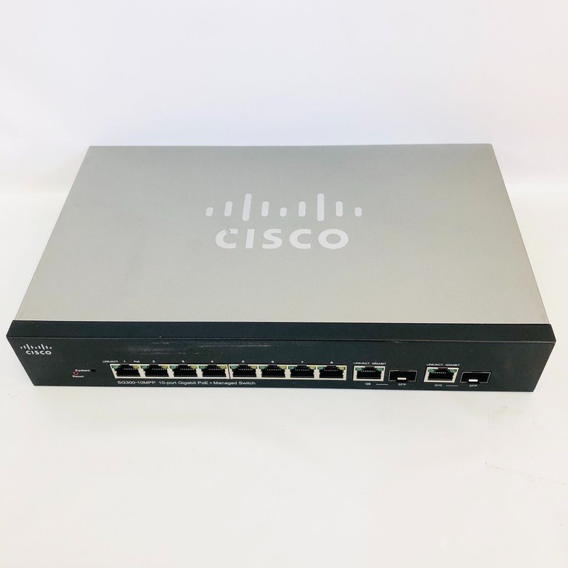 CISCO SG300-10MPP V03 10-Port Gigabit PoE+ Managed Layer 3 Switch
