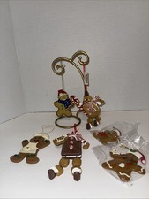 Gingerbread Themed Christmas Ornaments 6 Different