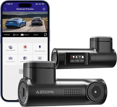 AZDOME Dash Cam Front, 1296P HD Wireless Dash Camera,for Cars Built in  wifi.