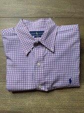 Men  s Polo Ralph Lauren Slim Fit XL Long Sleeve Button Down Dress Shirt VGUC