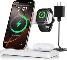 3 in 1 Charging Station for Samsung Android: Wireless Phone and Watch Charger...