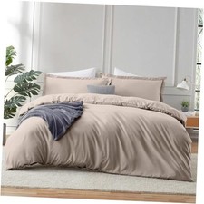Linen Duvet Cover Queen Including Fitted Sheet 04 - Linen No Comforter 