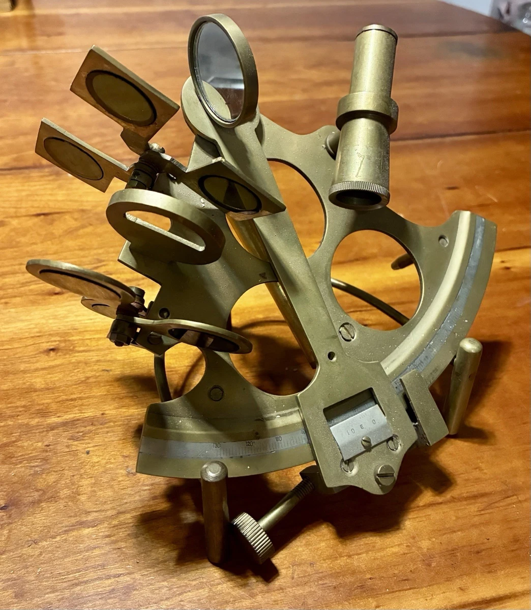 Vintage Original Sextant Antique Maritime Navigational Instruments