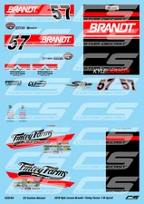 2018 Kyle Larson Brandt Finley Farms 57 Sprint Car 1:18 Waterslide Decals CSD184