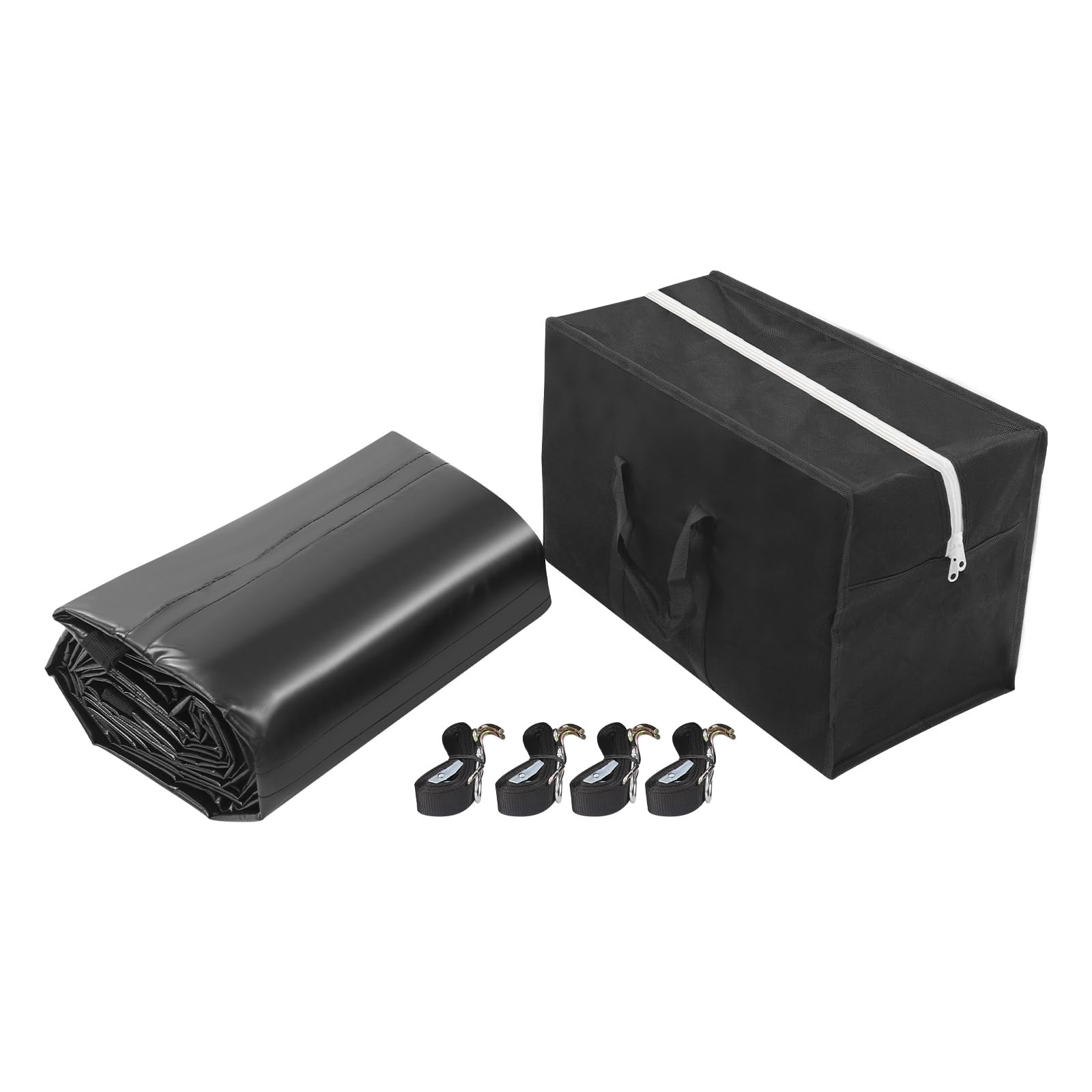 Heavy Duty Adjustable Waterproof Truck Tarpaulin 120x144In with Hooks Bag