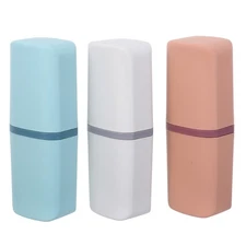 3 PCS Travel Toothbrush Holder Case Container for and Toothpaste