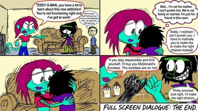 Full Screen Dialogue: The End. Comic Book   Friendship, Social Themes