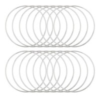 16Er-Set TraumfäNger-Ringe, FüR Diy-Bastelprojekte, 12 Cm MetallbüGel, Silber