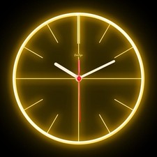 EaseSign Minimalism Living Room Interior Design illuminated Flexible Neon Clock