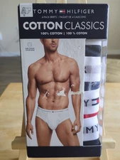Medium - 4 Pack MENS TOMMY HILFIGER 100% COTTON CLASSICS BRIEFS 
