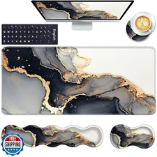 Keyboard Wrist Rest and Mouse Pad with Wrist Support Set Ergonomic Coaster,Me