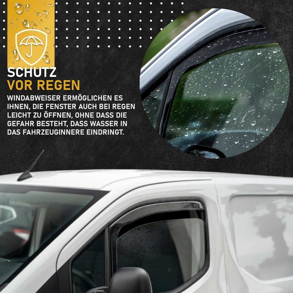 Deflector de viento ventana lateral delantera para VW Multivan 2019-2022 Foto 4 de 4