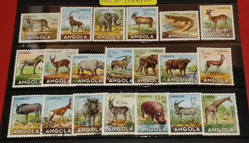 {ANGOLA- Animals/ Scott #362-381/Mint & Used Complete/CV $43.00/ epictronic/JC!}