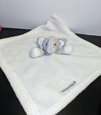 Blankets Beyond Gray Elephant White Baby Security Blanket Lovey
