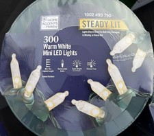300 Count Warm White Steady Lit Mini LED Christmas Lights, Wedding, Home Accents
