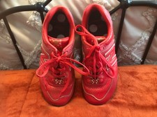 new balance run disney sneakers red leather size 9