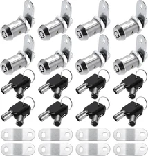 X AUTOHAUX 8 Set Chrome Finish Cam Lock RV Storage Locks
