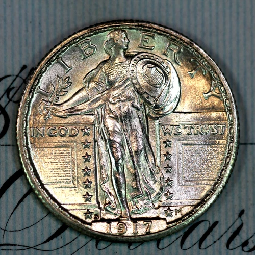 * 1917-S T2 FH * SUPERB+ GEM BU MS STANDING LIBERTY QUARTER * FROM COLLECTION