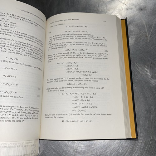 Introduction To Linear Algebra Peter J. KHAN HARDCOVER 1967 - Picture 5 of 8