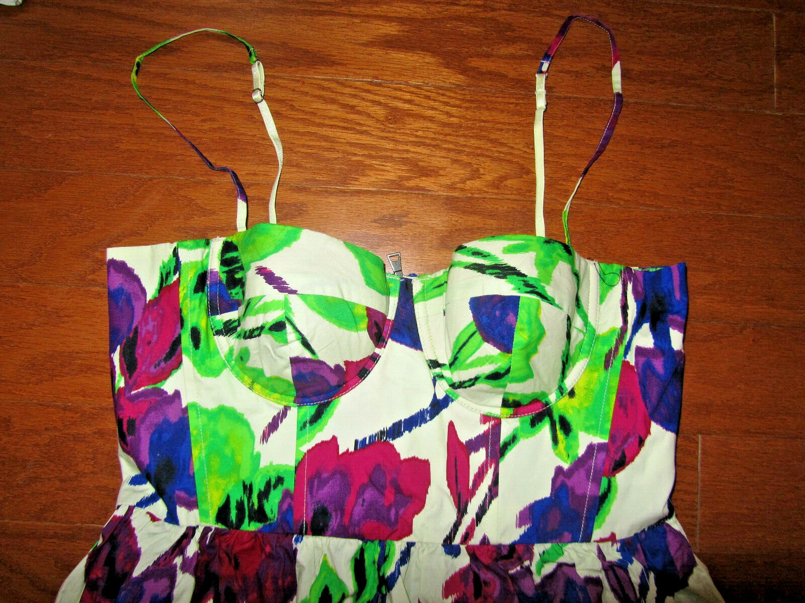 UNDERCOVER Abito estivo 6 S VICTORIA'S SECRET reggiseno con spalline top linea A foderato a contrasto MODA NUOVO