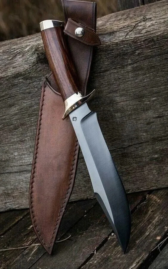 CUSTOM HANDMADE CARBON STEEL HUNTING BOWIE KNIFE CAMPING KNIFE SURVIVAL KNIFE