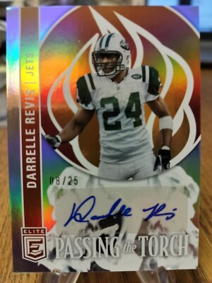 2023 HOF Elite Football Passing the Torch Darrelle Revis Auto numbered 8 / 25