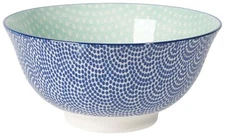 Now Designs 6" Stamped Bowl, Blue Waves/Aqua (5043006)