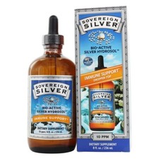 Sovereign Silver Bio-Active Colloidal Silver Hydrosol Dropper 10 Ppm, 8 Ounces