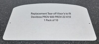 Ersatz Abreißvisier passend für Devilbiss PROV 600 PROV-22-K10 (10er Pack)