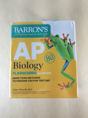 Barron's AP Biology Flashcards 2nd Edition 450+ Cards New Sealed