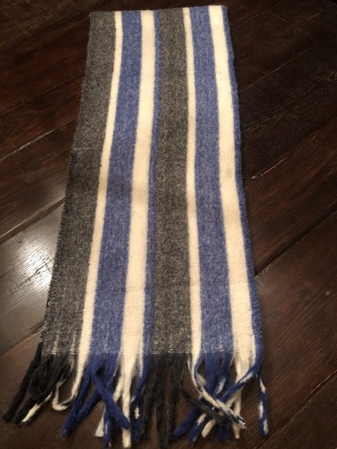 Nordstrom Treasure & Bond Soft Fringed Stripe Scarf Wrap One Size Winter Warm - Picture 6 of 6