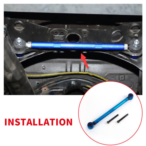 For 1989-1998 240SX S13 S14 Rear Lower Traction Support Tie Rod Brace Arm Silver - Picture 2 of 5