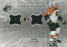 2001-02 SPx Hockey Treasures Dual Jerseys #HTLE John LeClair (1:19)!