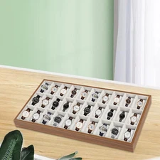 30Grids Watch Display Case Tray W/Pillow Storage Organizer Jewelry Display Case