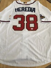 Guillermo Heredia Atlanta Braves Autographed 2021 World Series Jersey JSA Cert