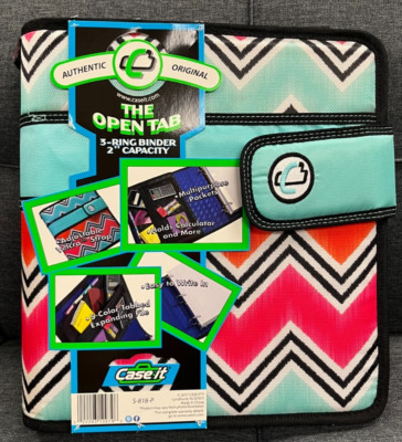 Case-It 3-Ring Binder 2'' Capacity Zig-Zag Design #S-818-P Brand-New