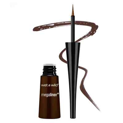 Wet n Wild  MEGALINER liquid Eyeliner, 872A Dark Brown  .12 fl oz