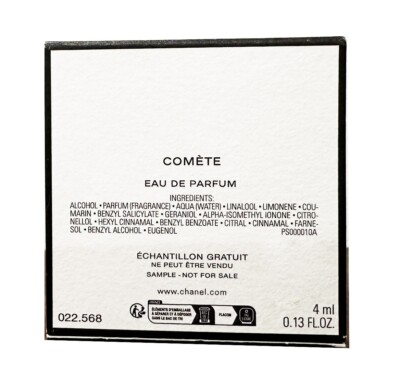 Chanel COMÈTE 0.13 oz / 4 ml Eau de Parfum MINIATURE | eBay