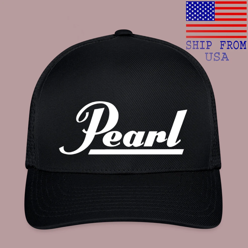 Pearl Drums Black Baseball Cap Hat Adult Size S/M & L/XL