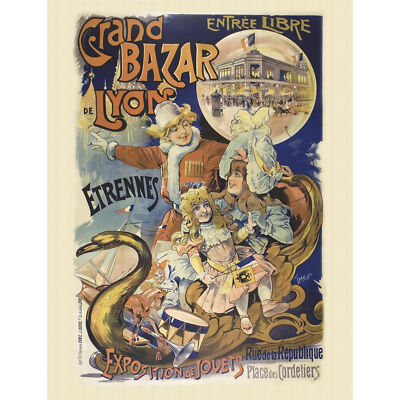 Tamagno Lyon Großer Basar Spielzeugausstellung Werbung Wandbild Leinwanddruck 18 x 24 Zoll