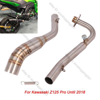 For Kawasaki Z125 Pro Motorcycle System Exhaust Front Header Connect Link Pipe