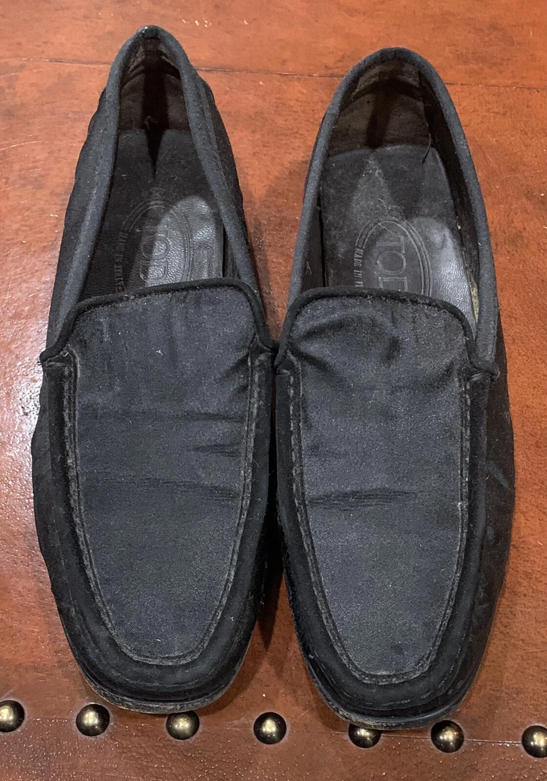 Mocassini donna Tod’s in raso nero 7