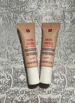 ERBORIAN SKIN HERO BARE SKIN PERFECTOR 2 X 5 ML/0.1 OZ. TRIAL SIZE NEW