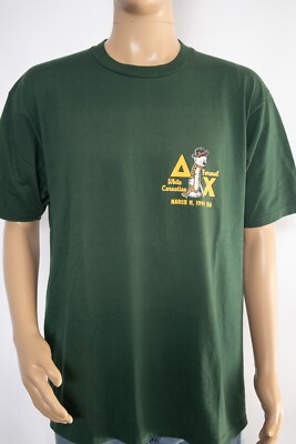 Vintage 1994 Delta Chi White Carnation Formal T-Shirt XL ISU Made USA Jerzees
