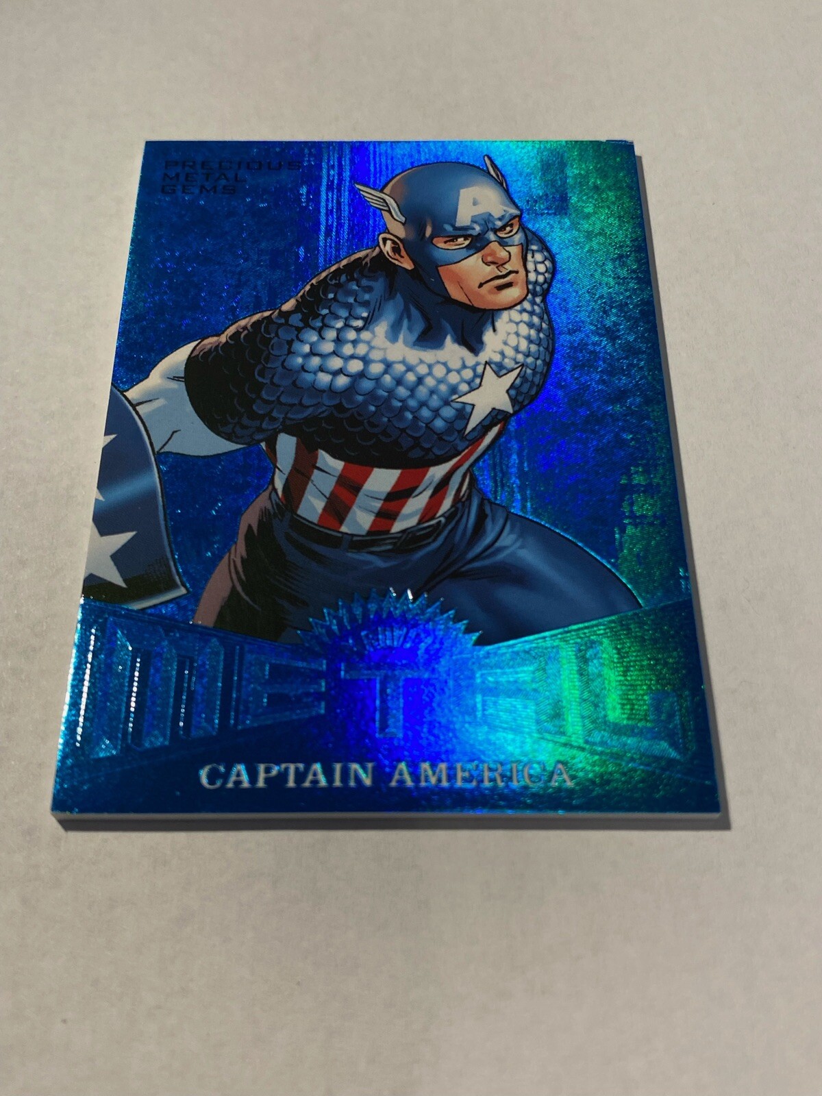 2017 Fleer Ultra Spider-Man PMG Blue 🔥 Captain America Rare 35/49