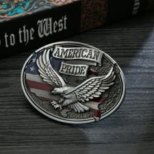 New Men  s Eagle American Pride Belt Buckle