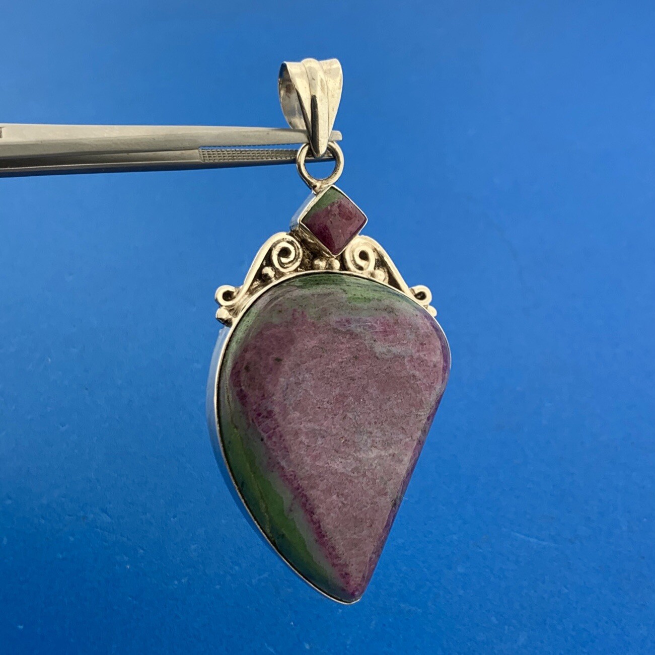 925 Sterling Silver Ruby Zoisite Third Eye Harmon… - image 1