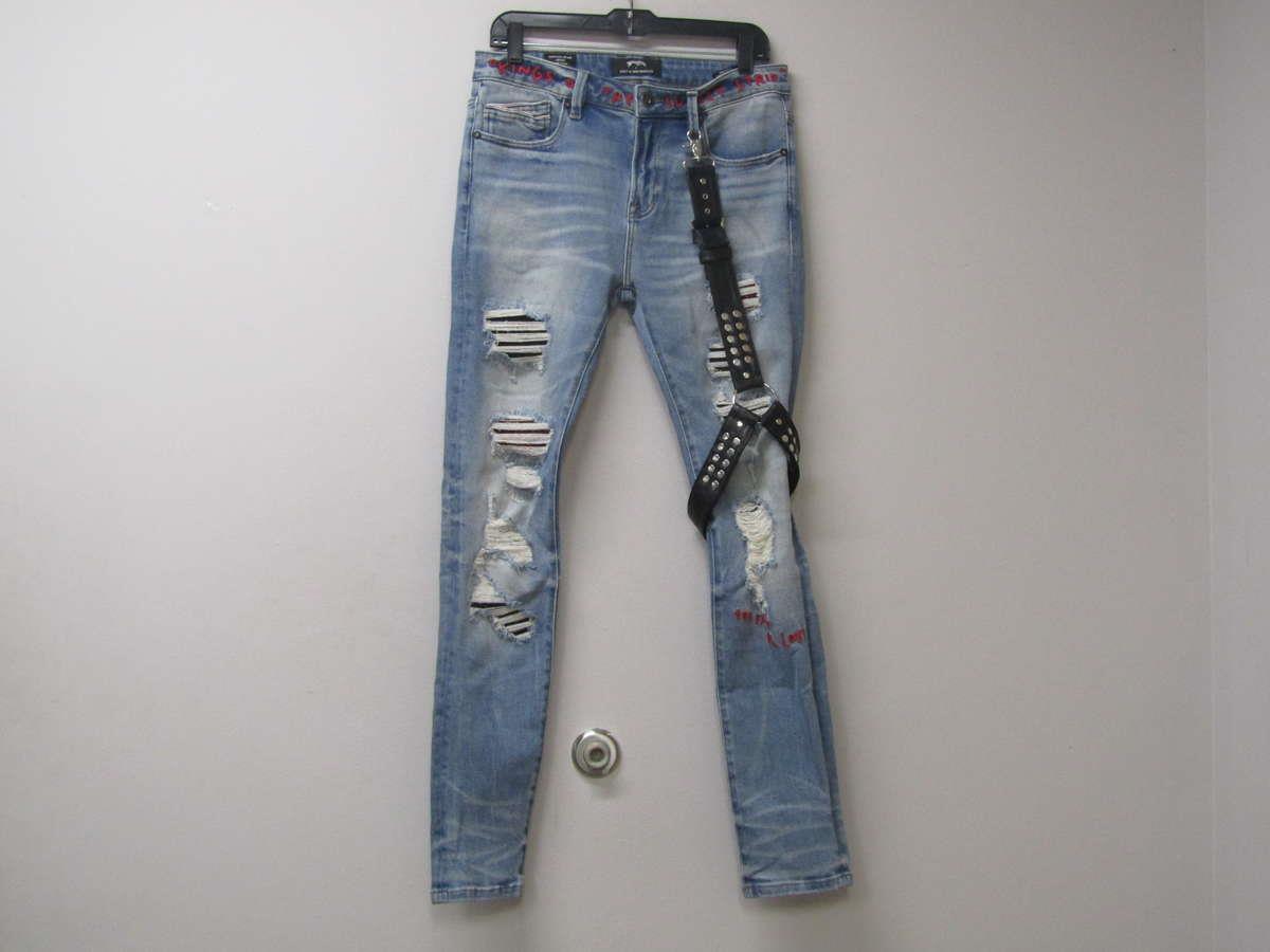 【DISCERNMENT】4 Take light blue denim Cult Of Individuality 622A1-SS04U Punk Super Skinny 220 Stud